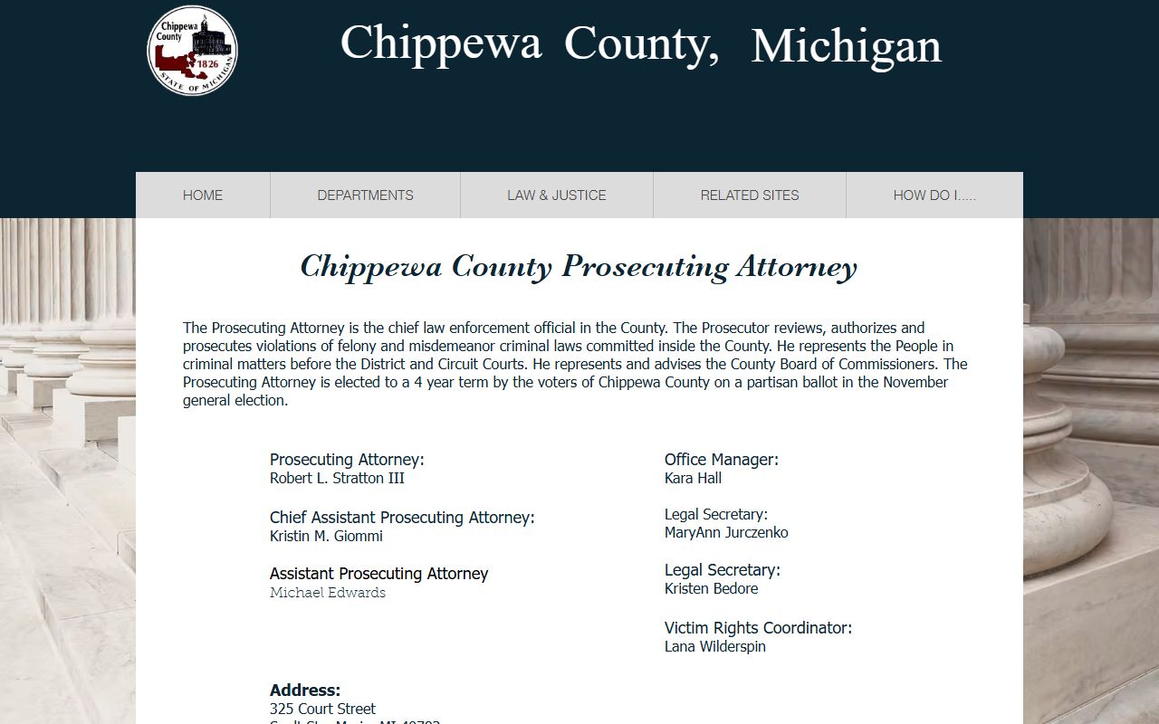 Chippewa County court records after arrest prosecutor page